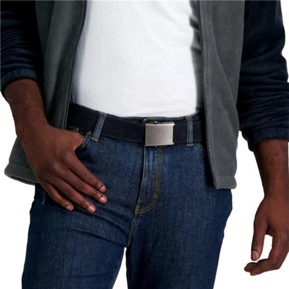 Unisex Military Web Belt Adjustable Cotton Strap with Metal Buckle Casual Fit - Picture 4 of 7